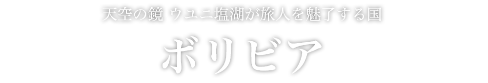 天空の鏡 ウユニ塩湖が旅人を魅了する国
ボリビア